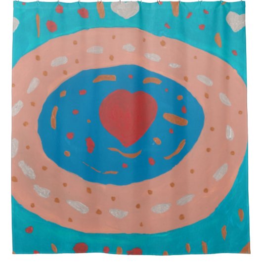Rideau de douche Love Circles (Devant)
