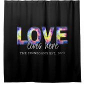 Rideau de douche Love Lives Here (Devant)