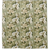 Rideau de douche Lux Green Accent de feuillage dor (Devant)