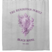 Rideau de douche Magenta Conch Shell (Devant)