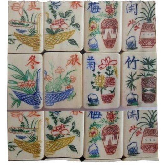 Rideau de douche Mahjong (Devant)