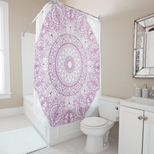 Rideau de douche Mandala (En situation)