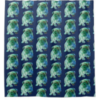 Rideau de douche Mandala Art Bouledogue Français