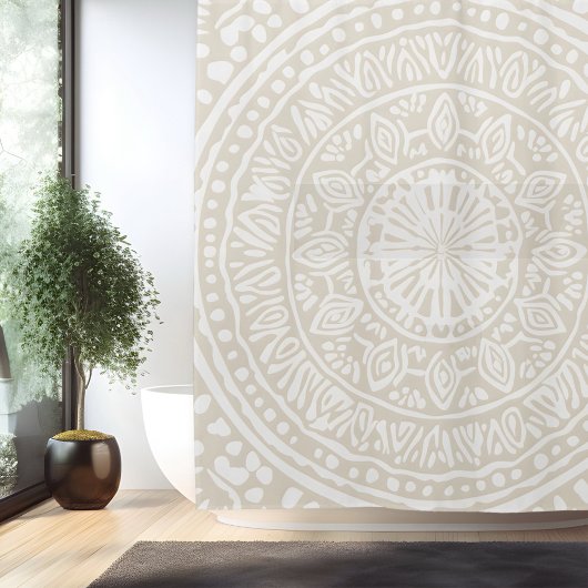 Rideau de Douche Mandala Bohème Minimaliste