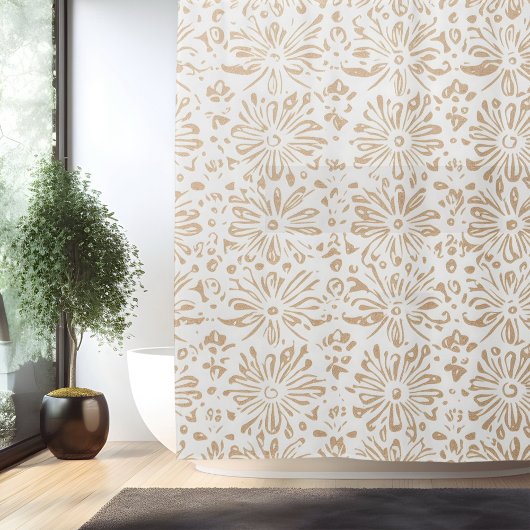 Rideau de douche mandala bohème minimaliste