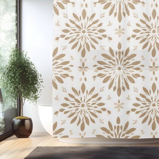 Rideau de Douche Mandala Bohème Minimaliste