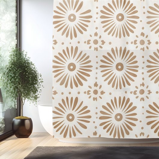 Rideau de douche mandala minimaliste boho