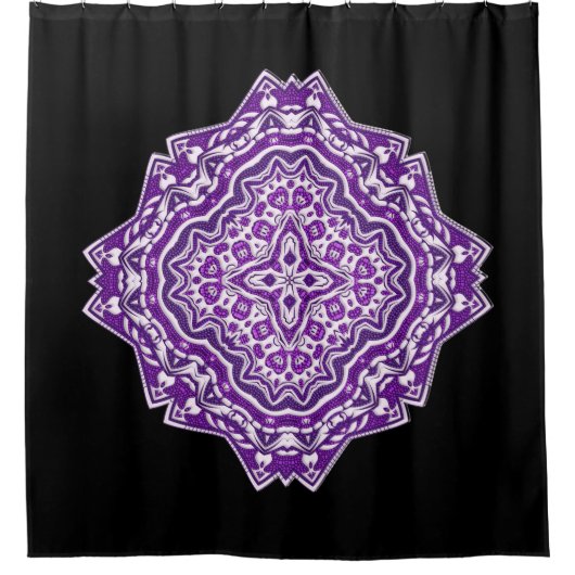 rideau de douche mandala violet (Devant)