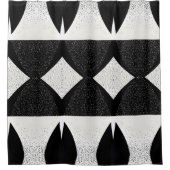 Rideau de douche Manly noir et blanc Style 1 (Devant)