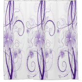 Rideau de douche mauve Miriam (Devant)