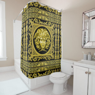 Rideau de douche Méduse dorée