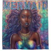 Rideau de douche Mermaid noir (Devant)