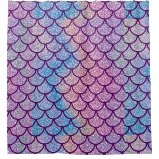 Rideau de douche Mermaid Shimmer Scale (Devant)