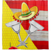 Rideau de douche Mexicaine Sombrero Boissons (Devant)