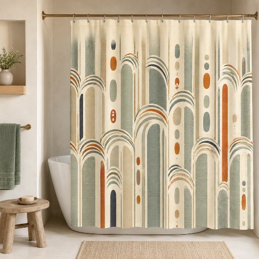Rideau de douche Mid Century Modern : Terrasse Ver