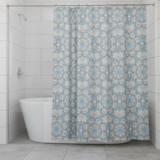Rideau de douche Miroir Bleu