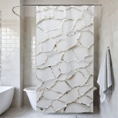 Rideau de douche moderne à séquence blanche