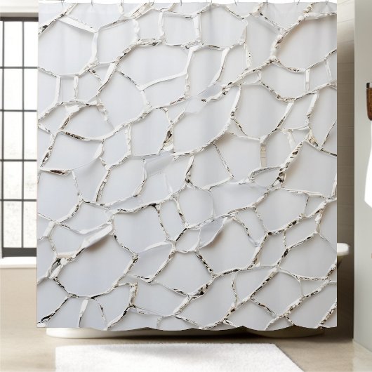 Rideau de douche moderne à séquence blanche