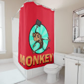 RIDEAU DE DOUCHE MONKEY FUNNY MONKEY (En situation)
