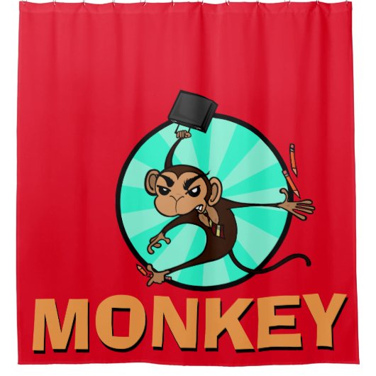 RIDEAU DE DOUCHE MONKEY FUNNY MONKEY (Devant)