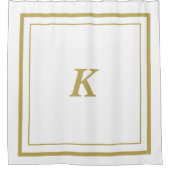 Rideau de douche Monogram en or blanc classique (Devant)