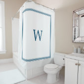 Rideau de douche monogramme (En situation)