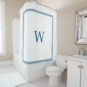 Rideau de douche monogrammé