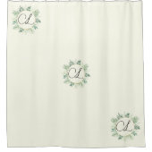 Rideau de douche monogramme ivoire (Devant)