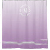 Rideau de douche monogrammé ombré violet (Devant)