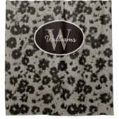 Rideau de douche Monogramme personnalisé Bain Flor (Devant)