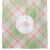 Rideau de douche monogramme - Ressort Plaid {S2D24 (Devant)