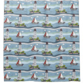 Rideau de douche Motif à voile (Devant)