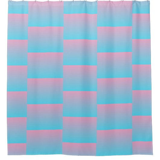 Rideau de douche motif abstrait turquoise (Devant)