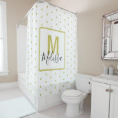 Rideau de douche Motif blanc moderne (En situation)