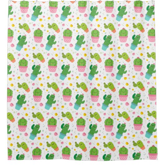 Rideau de douche Motif Cactus (Devant)