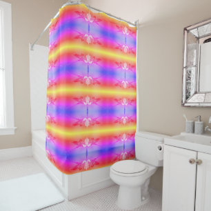 rideau de douche motif de colibri