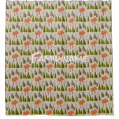 Rideau de douche Motif de forêt de bois personnali (Devant)