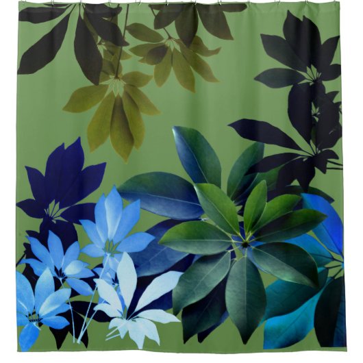 Rideau de douche Motif Feuille tropical (Devant)