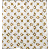 Rideau de douche Motif Gold & White Starburst (Devant)
