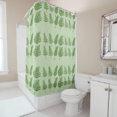 Rideau de douche Motif Green Ferns (En situation)