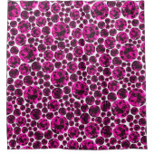 RIDEAU DE DOUCHE MOTIF JOLIE DE DIAMANT ROSE (Devant)