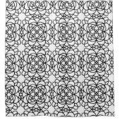 rideau de douche motif noir et blanc élégant (Devant)