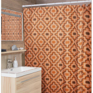 Rideau de douche Motif rétro inspiré du sud-ouest