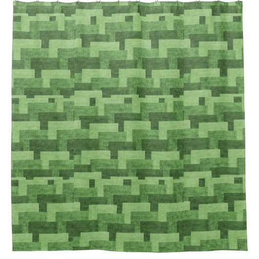 Rideau de douche Motif vert (Devant)