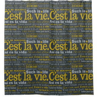 rideau de douche multilingue C'est La Vie
