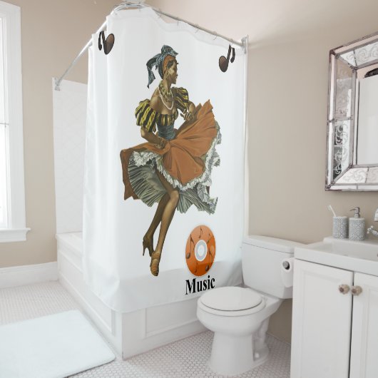Rideau de douche Musique (En situation)