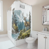 Rideau de douche Nature Cerf (En situation)