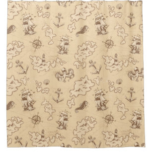 Rideau de douche nautique