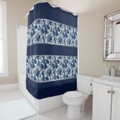 Rideau de douche Navy Tropical (En situation)