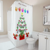 Rideau de douche Noël (En situation)